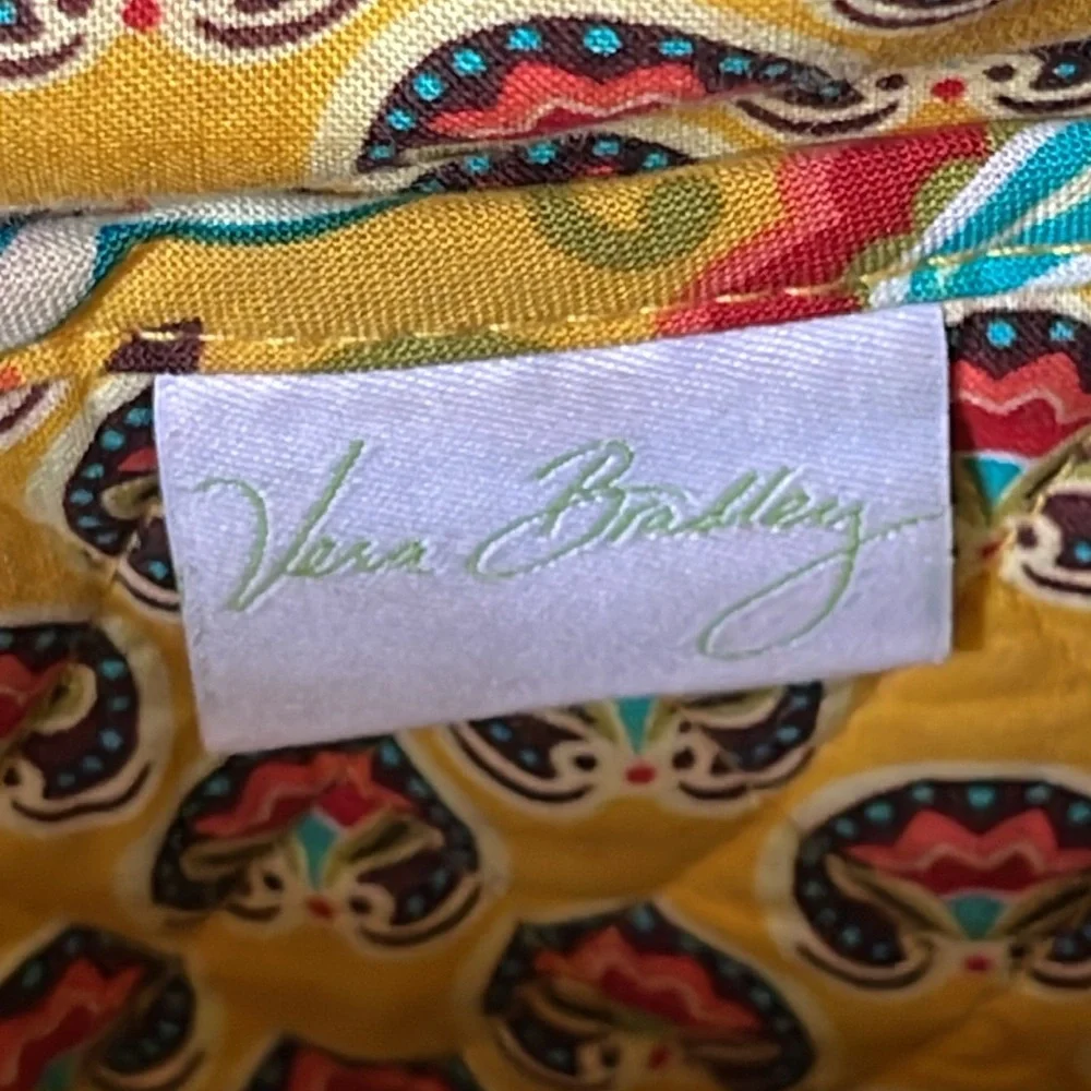 Vera Bradley Yellow Paisley Shoulder Bag/Tote Bag